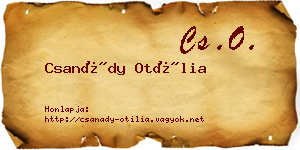 Csanády Otília névjegykártya